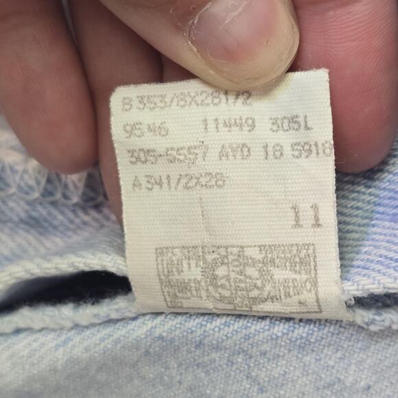 Vintage Lee Jeans Womens 18 Petite Light Wash High Rise Tapered Denim Pants 90s - Picture 7 of 15